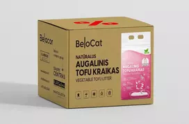 BeloCat TOFU natūralus kačių kraikas – Viktoria’s Cat’s Secret kvapo | 6 L / 2,5 kg - 8 vnt. × 6 L