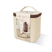 Grace Cole Wellness Spa Gift Set & Bag - Dárková sada v kosmetickém organizéru ( 3 ks ) Vonios ir dušo priemonė