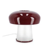 Bordo spalvos iš metalo stalinis šviestuvas (aukštis 35 cm) su stiklo gaubtu Clevely – Bizzotto