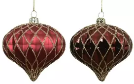 ROSA Kalėdų eglutės žaisliukas Decoris 028455. raudonas. polistirenas