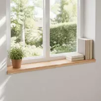 Langų palangės 2 vnt. Natūrali 80x 20 x 2 cm Kietas bukas medis