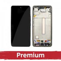 LCD ekranas skirtas Samsung A536 A53 5G su rėmeliu / juodas / OEM