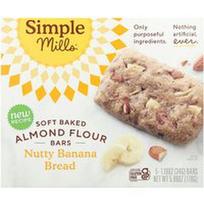 Simple Mills, Minkšti kepti migdolų miltų batonėliai, riešutų bananų duona, 5 batonėliai, po 1.19 uncijos (34 g)