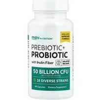 MAV Nutrition, Prebiotikas + probiotikas su inulino skaidulomis, 60 kapsulių