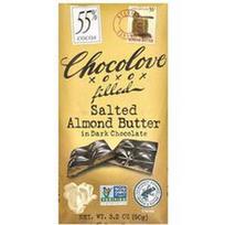 Chocolove, Sūdytas migdolų sviestas juodajame šokolade, 55 % kakavos, 90 g