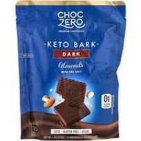 ChocZero, Keto žievės, juodojo šokolado, migdolų ir jūros druskos, 15 mini batonėlių, 170 g