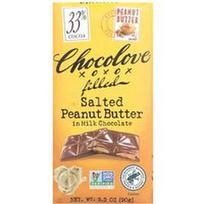 Chocolove, Įdarytas sūdytas žemės riešutų sviestas pieniniame šokolade, 33 % kakavos, 90 g
