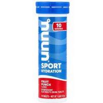 Nuun, Sportinis drėkinimas, putojantis elektrolitų gėrimas, vaisių punšas, 10 tablečių