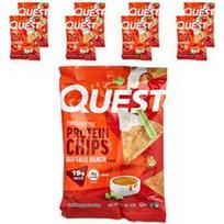 Quest Nutrition, Tortilijų stiliaus baltymų traškučiai, „Buffalo Ranch“, 8 pakeliai po 32 g