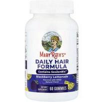 MaryRuth's, „Daily Hair Formula“ guminukai, gervuogių limonadas, 60 guminukų