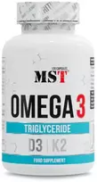 Omega-3 kapsulės MST Omega 3 500 mg D3 + K2, 120 kapsulių