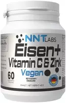 Maisto papildas kapsulėmis NNT Labs Eisen + Vitamin C + Zink 60 kapsulių
