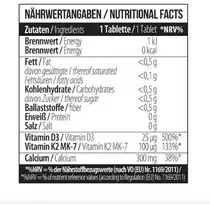 Kalcio citrato tabletės su vitaminu D3 ir K2 MST 60 tablečių