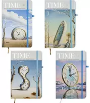 Užrašų knyga TIME Notes, Centrum, A5, 80 lapų, 77gsm, linija, kietu viršeliu, su skirtuku ir gumele