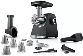 Mėsmalė Bosch Serija 6, MultiPower, MFWS642B, 2100 W, juoda, sidabrinė metalo