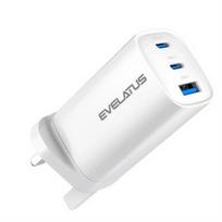charger Evelatus Adapter charger 65W Max Fast Charger UK USB-C1/USB-C1/USB-A White ETC11 | ETC11 | 4752192087890