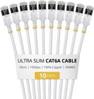 StarTech Kabel sieciowy White 0,3 m Cat6a U/FTP (STP) Okrągły (6ASTP34WHS30CM10PK) | 6ASTP34WHS30CM10PK | 0065030935913