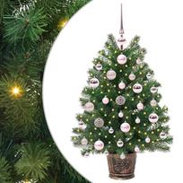 Dirbtinė Kalėdų eglutė su 150 LED s stovu Žalia 75 cm PE ir PVC