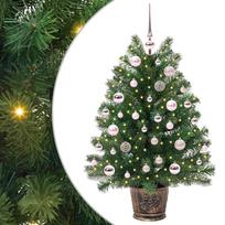 Dirbtinė Kalėdų eglutė su 150 LED s stovu Žalia 95 cm PE ir PVC