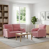Sofos komplektas 2 pcs Rožinė Aksomas