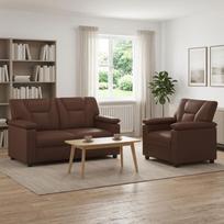 Sofos komplektas 2 pcs Ruda Dirbtinė oda
