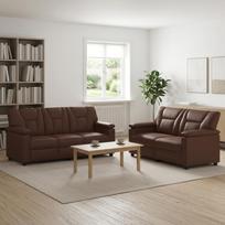 Sofos komplektas 2 pcs Ruda Dirbtinė oda