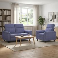 Sofos komplektas 2 pcs Džinsinės mėlynos Audinys