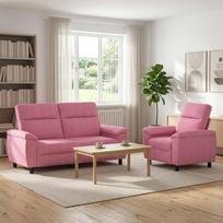 Sofos komplektas 2 pcs Rožinė Audinys