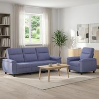 Sofos komplektas 2 pcs Džinsinės mėlynos Audinys