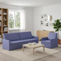 Sofos komplektas 2 pcs Džinsinės mėlynos Audinys