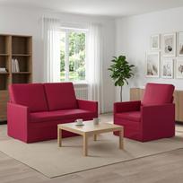 Sofos komplektas 2 pcs Vyno raudona Aksomas