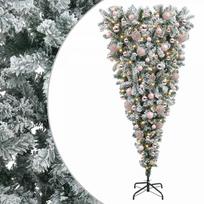 Apverstas dirbtinis Kalėdų eglutė su šakomis 180 cm 300 LED