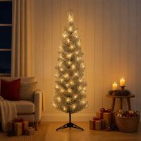 Dirbtinis lieknas Kalėdų medis 150 cm 150 LED Šilta balta
