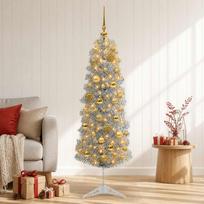 Dirbtinė siaura kalėdinė eglutė su žaisliuku 150 cm 150 LED