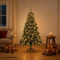 Dirbtinė Kalėdų eglutė su burbulais 120 cm 150 LED Šilta balta