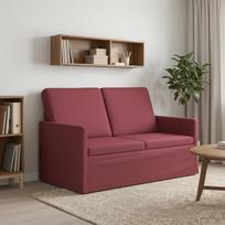 Dviejų vietų sofa Vyno raudona 130 x 81 x 82 cm Audinys