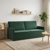 3 vietų sofa Tamsiai žalia 190 x 81 x 82 cm Aksomas