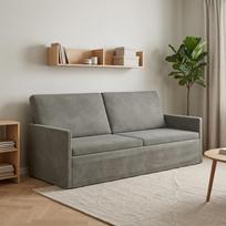 3 vietų sofa Šviesiai pilka 190 x 81 x 82 cm Kordūrinis audinys
