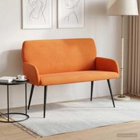 Dvivietė sofa su metalinėmis kojelėmis 2 vietos Oranžinė