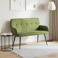 Dvivietė sofa su metalinėmis kojelėmis 2 vietos Šviesiai žalia