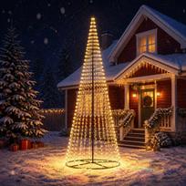 LED Kalėdų medis 385 cm 1148 LED Šilta balta Geležis Juoda