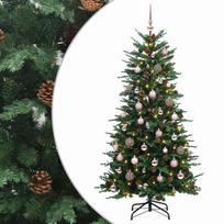 Dirbtinė Sulankstoma Kalėdų Eglutė 150 cm 150 LED Šilta balta
