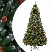 Dirbtinė Sulankstoma Kalėdų Eglutė 210 cm 300 LED Šilta balta