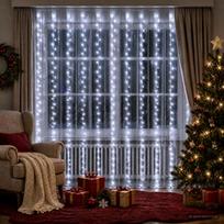 Užuolaidų girlianda 300 LED Šalta balta 300 x 300 cm