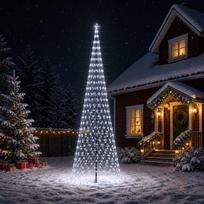 LED Kalėdų medis 500 cm 550 LED Šalta balta Geležis Juoda
