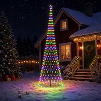 LED Kalėdų medis 500 cm 550 LED Įvairių spalvų Geležis Juoda