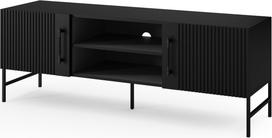 Televizoriaus spintelė Raftt, juoda sp., 152 cm x 42 cm x 55 cm