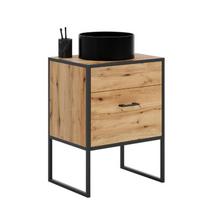 Vonios spintelė KOBI AURA II 60 cm Craft ąžuolas/Juoda