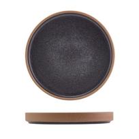 Lėkštė KAVA Black Raw Wall Stone 18 cm Stačiu kraštu