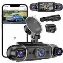 Automobilio vaizdo registratorius 3" FullHD, 5 objektyvai, priekinė, galinė ir šoninės kameros, GPS, WiFi, valdymas programėle
